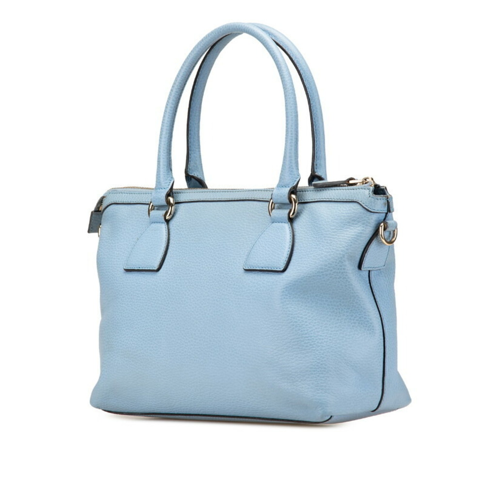 Gucci Charmy G satchel light leather leather blue Interlocking